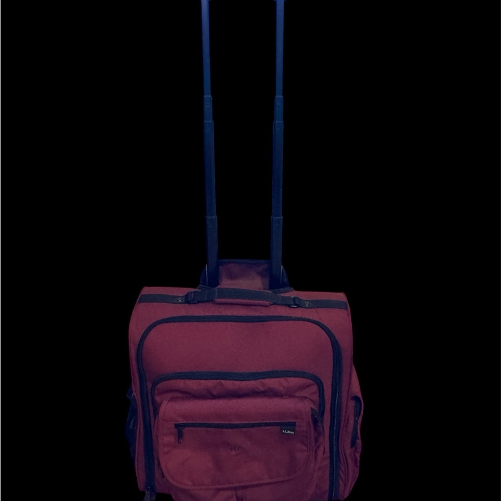 L.L. Bean Red Rolling Bag
